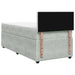 Pat boxspring cu saltea Gri deschis 100 x 200 cm Catifea - WALTI WALTI