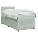 Pat boxspring cu saltea Gri deschis 100 x 200 cm Catifea - WALTI WALTI