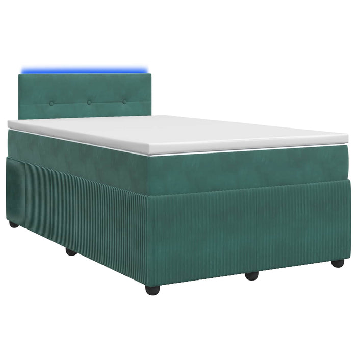 Pat boxspring cu saltea Verde închis 120 x 200 cm Catifea WALTI