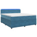 Pat boxspring cu saltea albastru 160 x 200 cm Catifea - WALTI WALTI