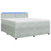 Pat boxspring cu saltea Gri deschis 160 x 200 cm Catifea - WALTI WALTI