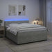Pat boxspring cu saltea Gri deschis 180 x 200 cm Catifea - WALTI WALTI
