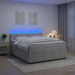 Pat boxspring cu saltea Gri deschis 160 x 200 cm Catifea - WALTI WALTI