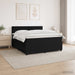 Pat boxspring cu saltea cu benzi LED Negru 160 x 200 cm Catifea - WALTI WALTI