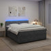 Pat boxspring cu saltea Gri închis 200 x 200 cm Catifea - WALTI WALTI
