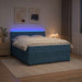 Pat boxspring cu saltea albastru 200 x 200 cm Catifea - WALTI WALTI