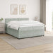 Pat boxspring cu saltea Gri deschis 200 x 200 cm Catifea - WALTI WALTI