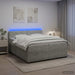 Pat boxspring cu saltea Gri deschis 200 x 200 cm Catifea - WALTI WALTI