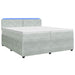 Pat boxspring cu saltea Gri deschis 200 x 200 cm Catifea - WALTI WALTI