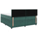 Pat boxspring cu saltea Verde închis 200 x 200 cm Catifea - WALTI WALTI