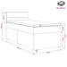 Pat box spring cu saltea și LED Gri deschis 90 x 190 cm - WALTI WALTI