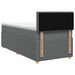 Pat box spring cu saltea și LED Gri închis 90 x 190 cm Țesătură - WALTI WALTI