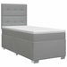 Pat boxspring cu saltea Gri deschis 80 x 200 cm Țesătură - WALTI WALTI