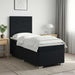 Pat boxspring cu saltea Negru 100 x 200 cm Țesătură - WALTI WALTI