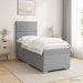 Pat boxspring cu saltea Gri deschis 90 x 200 cm Țesătură - WALTI WALTI