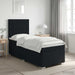 Pat boxspring cu saltea cu headboard Negru 90 x 190 cm Țesătură - WALTI WALTI