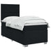 Pat boxspring cu saltea cu headboard Negru 80 x 200 cm Țesătură - WALTI WALTI
