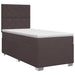 Pat boxspring cu saltea Maro închis 80 x 200 cm Țesătură - WALTI WALTI