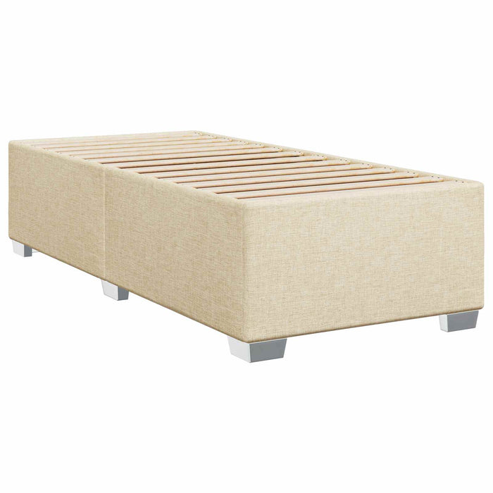 Pat boxspring cu saltea cu headboard Crem 80 x 200 cm Țesătură WALTI