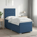 Pat boxspring cu saltea albastru 90 x 190 cm Țesătură - WALTI WALTI