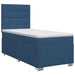 Pat boxspring cu saltea albastru 90 x 200 cm Țesătură - WALTI WALTI