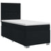 Pat boxspring cu saltea cu headboard Negru 90 x 200 cm Țesătură - WALTI WALTI