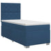 Pat boxspring cu saltea albastru 90 x 200 cm Țesătură - WALTI WALTI
