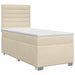 Pat boxspring cu saltea cu headboard Crem 100 x 200 cm Țesătură - WALTI WALTI