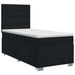 Pat boxspring cu saltea Negru 100 x 200 cm Țesătură - WALTI WALTI
