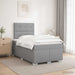 Pat boxspring cu saltea Gri deschis 120 x 200 cm Țesătură - WALTI WALTI