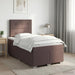 Pat boxspring cu saltea Maro închis 120 x 200 cm Țesătură - WALTI WALTI