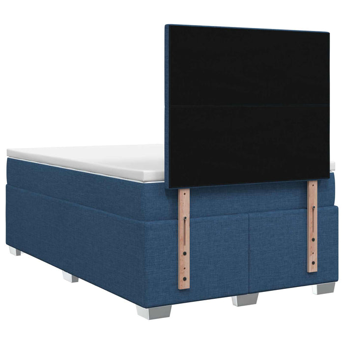 Pat boxspring cu saltea albastru 120 x 190 cm Țesătură WALTI