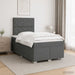 Pat boxspring cu saltea Gri închis 120 x 190 cm Țesătură - WALTI WALTI
