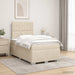 Pat boxspring cu saltea cu headboard Crem 120 x 200 cm Țesătură - WALTI WALTI