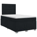 Pat boxspring cu saltea Negru 120 x 200 cm Țesătură - WALTI WALTI