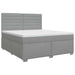 Pat boxspring cu saltea Gri deschis 140 x 200 cm Țesătură - WALTI WALTI