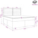 Pat boxspring cu saltea Gri închis 140 x 200 cm Țesătură - WALTI WALTI