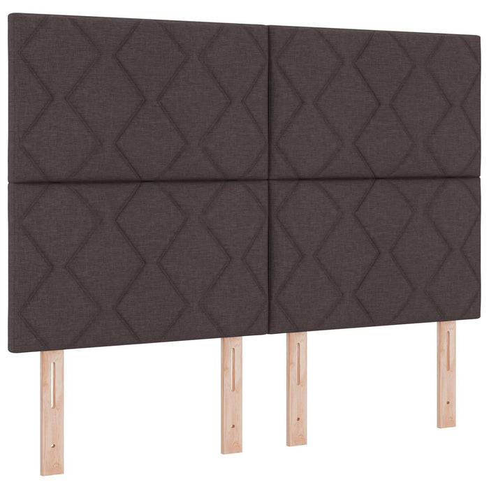 Pat boxspring cu saltea Maro închis 140 x 200 cm Țesătură WALTI