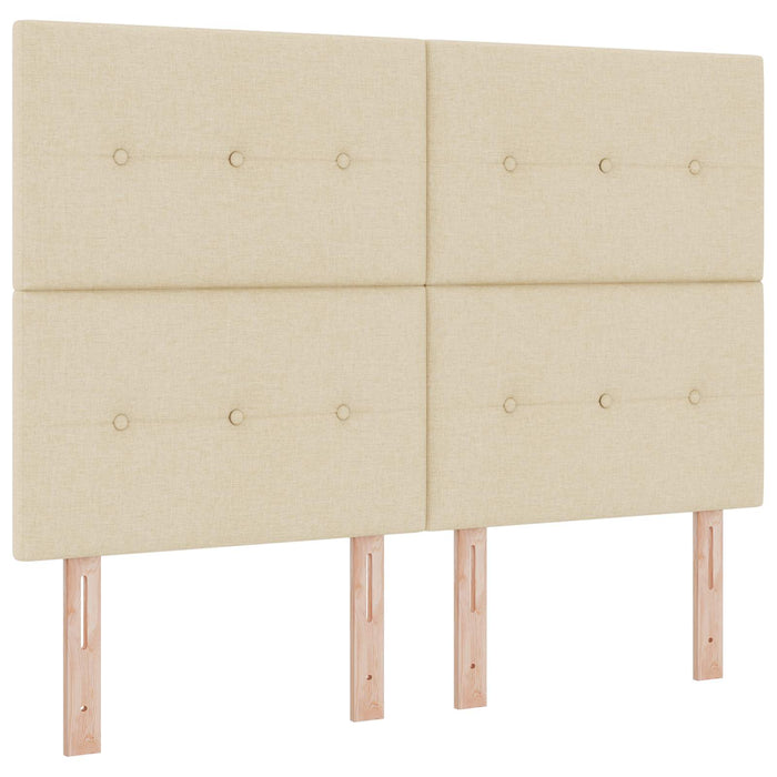 Pat boxspring cu saltea cu headboard Crem 160 x 200 cm Țesătură WALTI