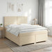 Pat boxspring cu saltea cu headboard Crem 180 x 200 cm Țesătură - WALTI WALTI