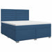 Pat boxspring cu saltea albastru 180 x 200 cm Țesătură - WALTI WALTI