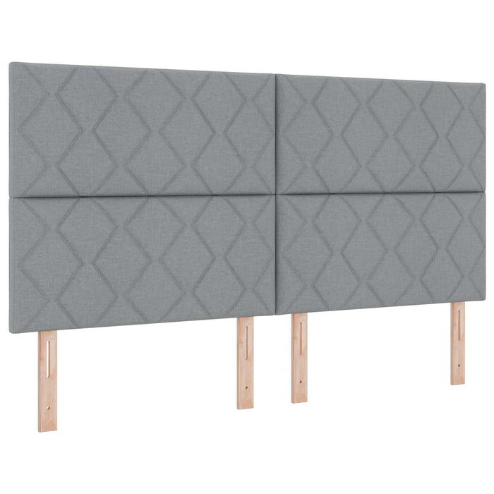 Pat boxspring cu saltea Gri deschis 180 x 200 cm Țesătură WALTI