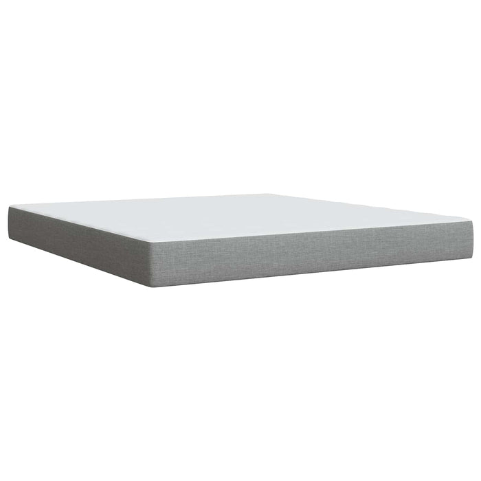 Pat boxspring cu saltea Gri deschis 180 x 200 cm Țesătură WALTI