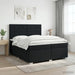 Pat boxspring cu saltea Negru 200 x 200 cm Țesătură - WALTI WALTI
