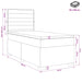 Pat boxspring cu saltea cu headboard Gri deschis Unic Țesătură - WALTI WALTI