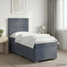 Pat boxspring cu saltea Gri închis 100 x 200 cm Catifea - WALTI WALTI