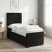 Pat boxspring cu saltea cu headboard Negru 100 x 200 cm Catifea - WALTI WALTI