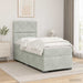 Pat boxspring cu saltea Gri deschis 80 x 200 cm Catifea - WALTI WALTI