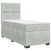 Pat boxspring cu saltea Gri deschis 80 x 200 cm Catifea - WALTI WALTI