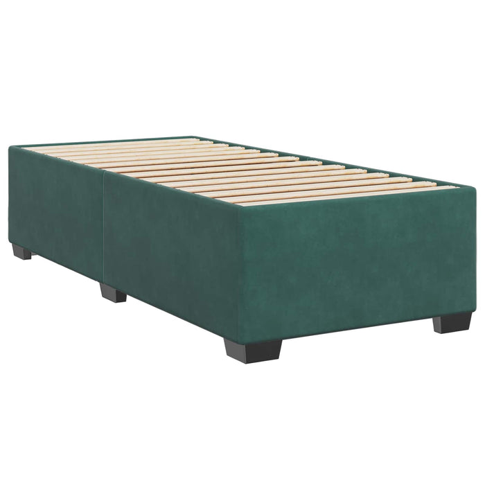Pat boxspring cu saltea Verde închis 90 x 200 cm Catifea WALTI